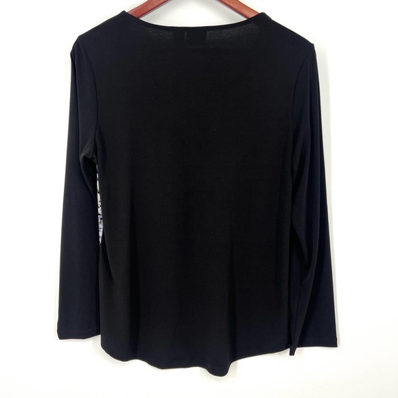 Chico’s Size 1 or M Medium Black Leopard Blouse Shirt Top Casual Work - Picture 6 of 6